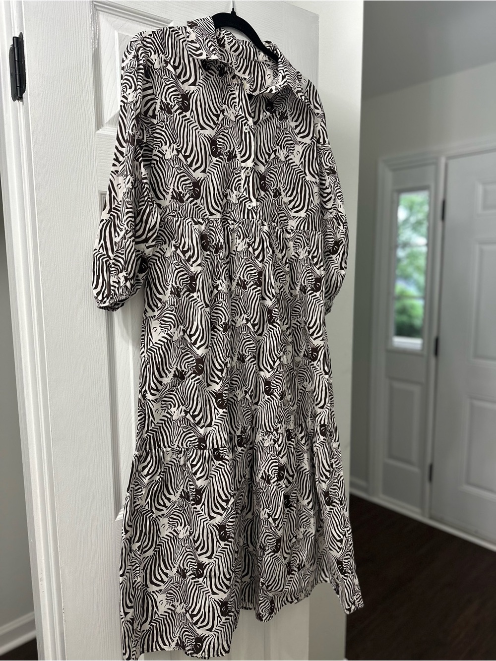 Maeve by Anthropologie Zebra Print Midi Dress